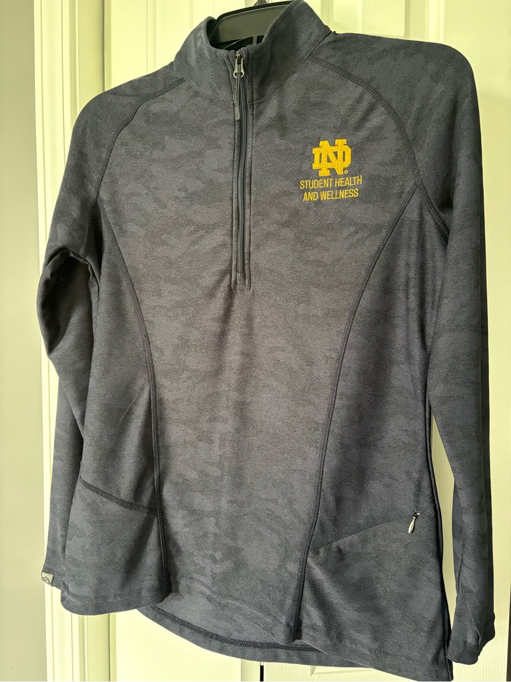 Notre Dame Student Health & Wellness Gray Quarter-Zip Pullover